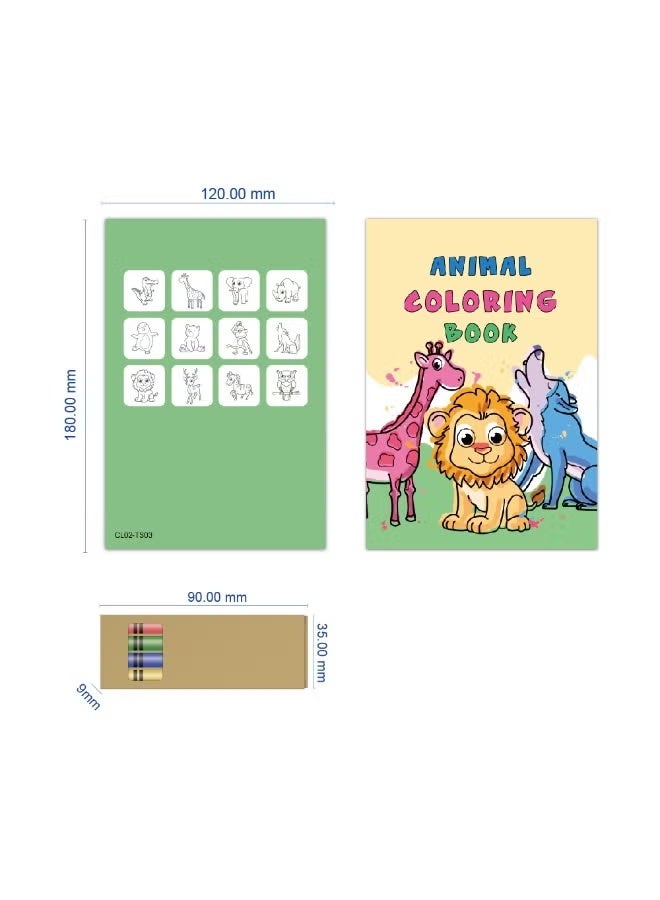 ColaBear Cute & Cozy Coloring Book Gift Set – Kids Coloring Book / Color Drawing Pad, 8 Mini Books (12 Pages Each) with 4 Crayons, Stress Relief & Early Learning Coloring Set for Children Ages 3–8 - Image 2